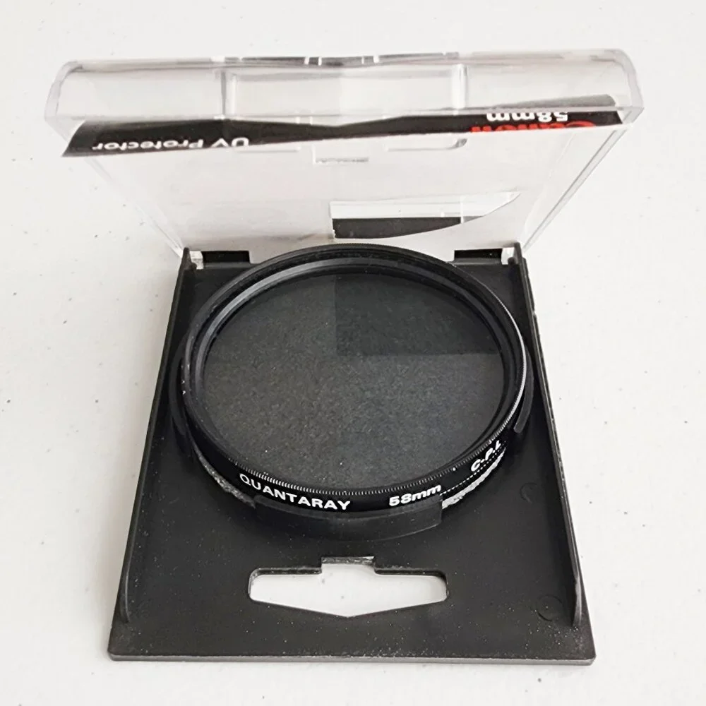 CANON Filter 58mm UV Protector Quantaray C-P.L. Lens Filter for SLR Lenses